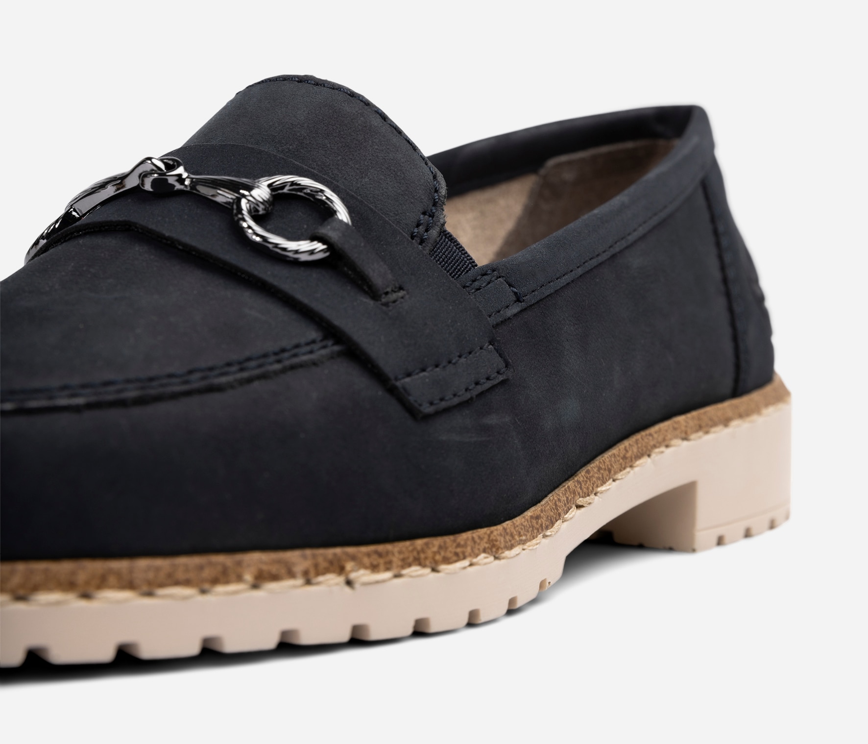 RIEKER, Loafer med spenne Blå