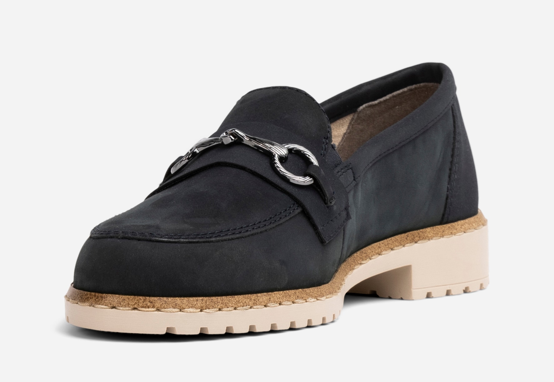 RIEKER, Loafer med spenne Blå