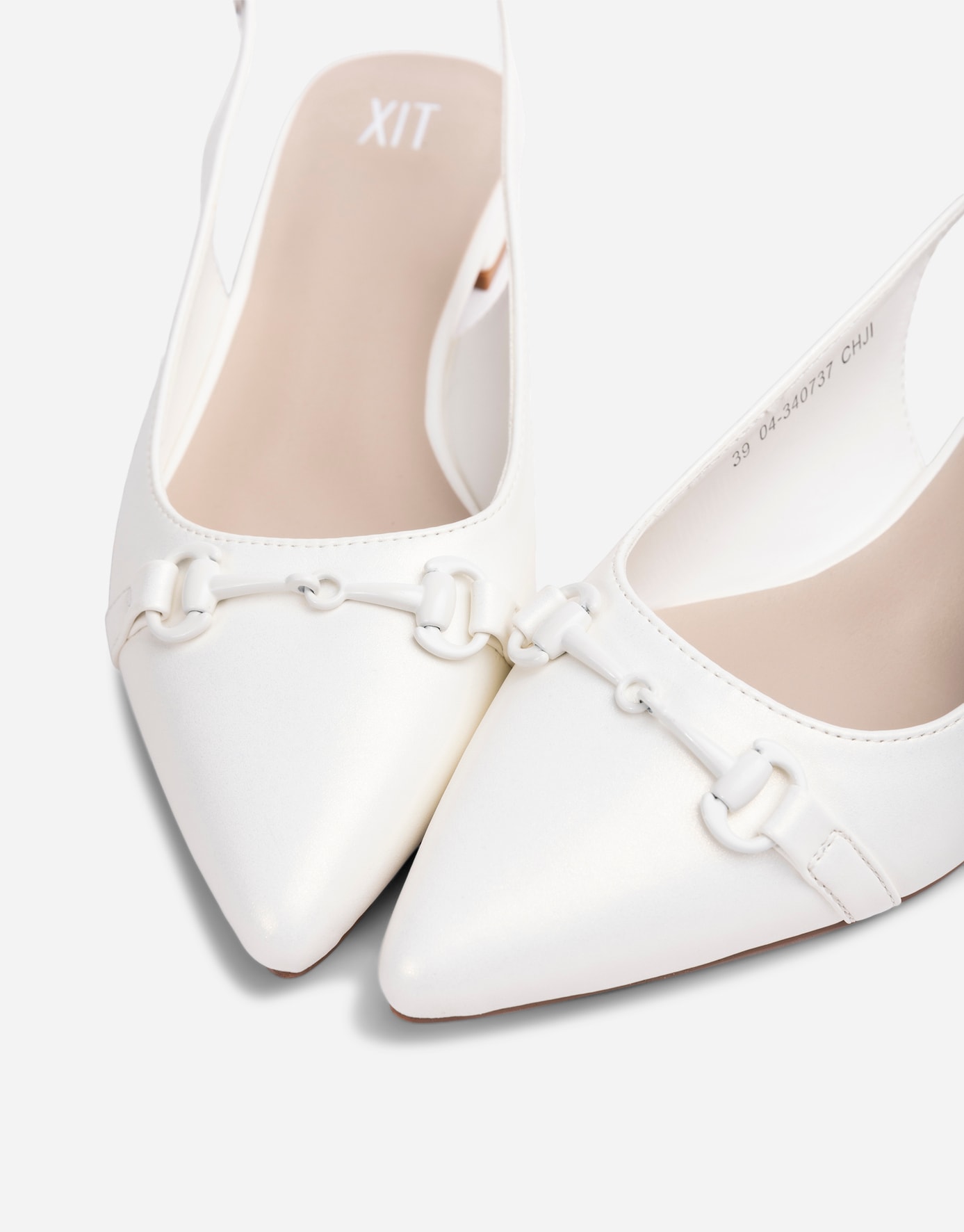 XIT, Ballerinasko med slingback Hvit