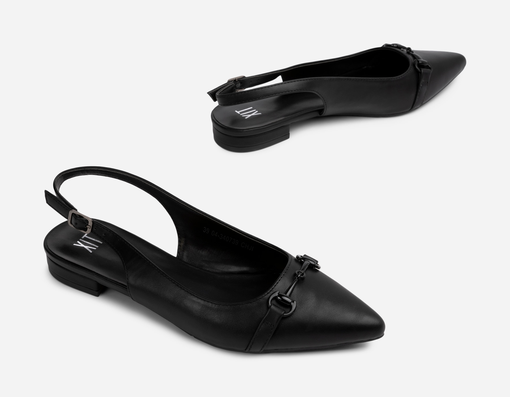 XIT, Ballerinasko med slingback Sort