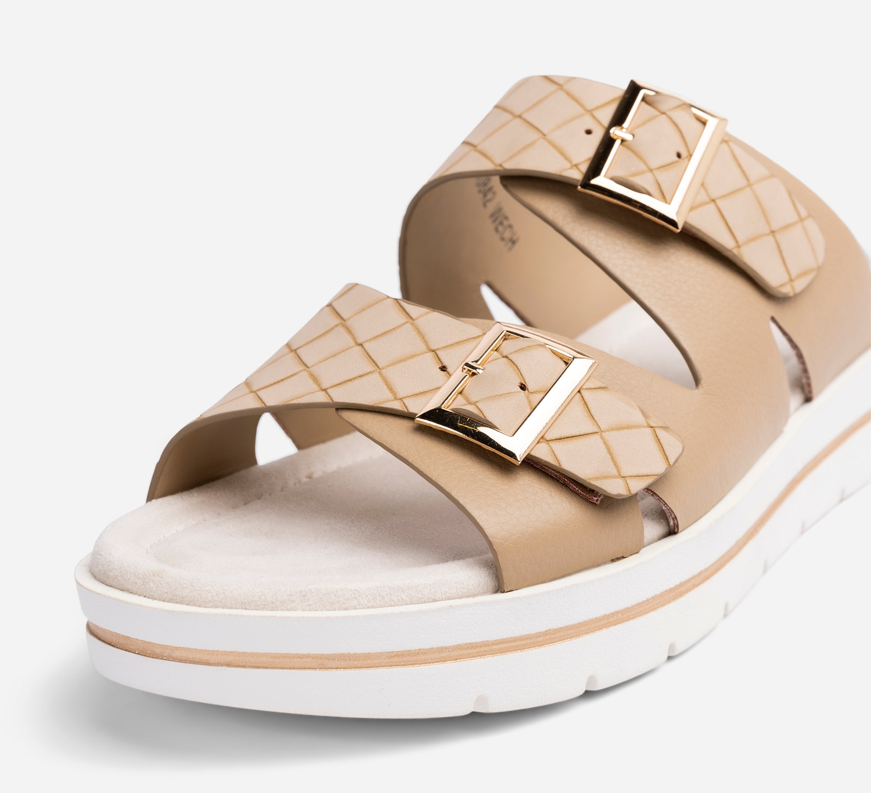 LINEAR, Sandal med spenne Beige
