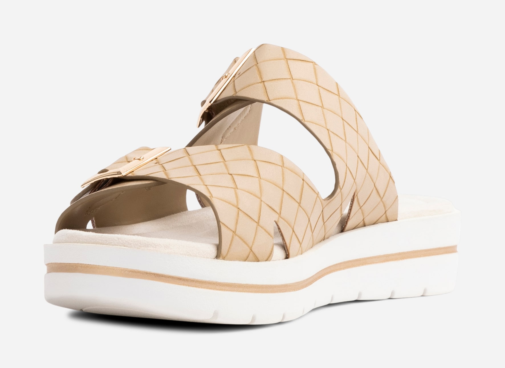 LINEAR, Sandal med spenne Beige