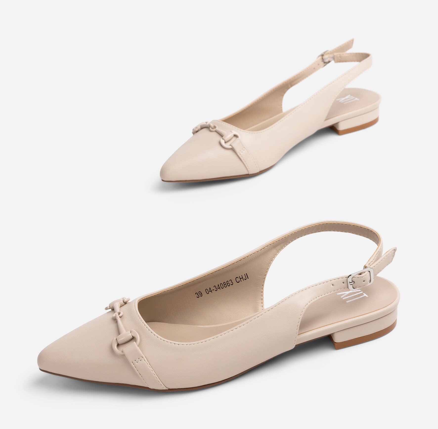 XIT, Ballerinasko med slingback Beige