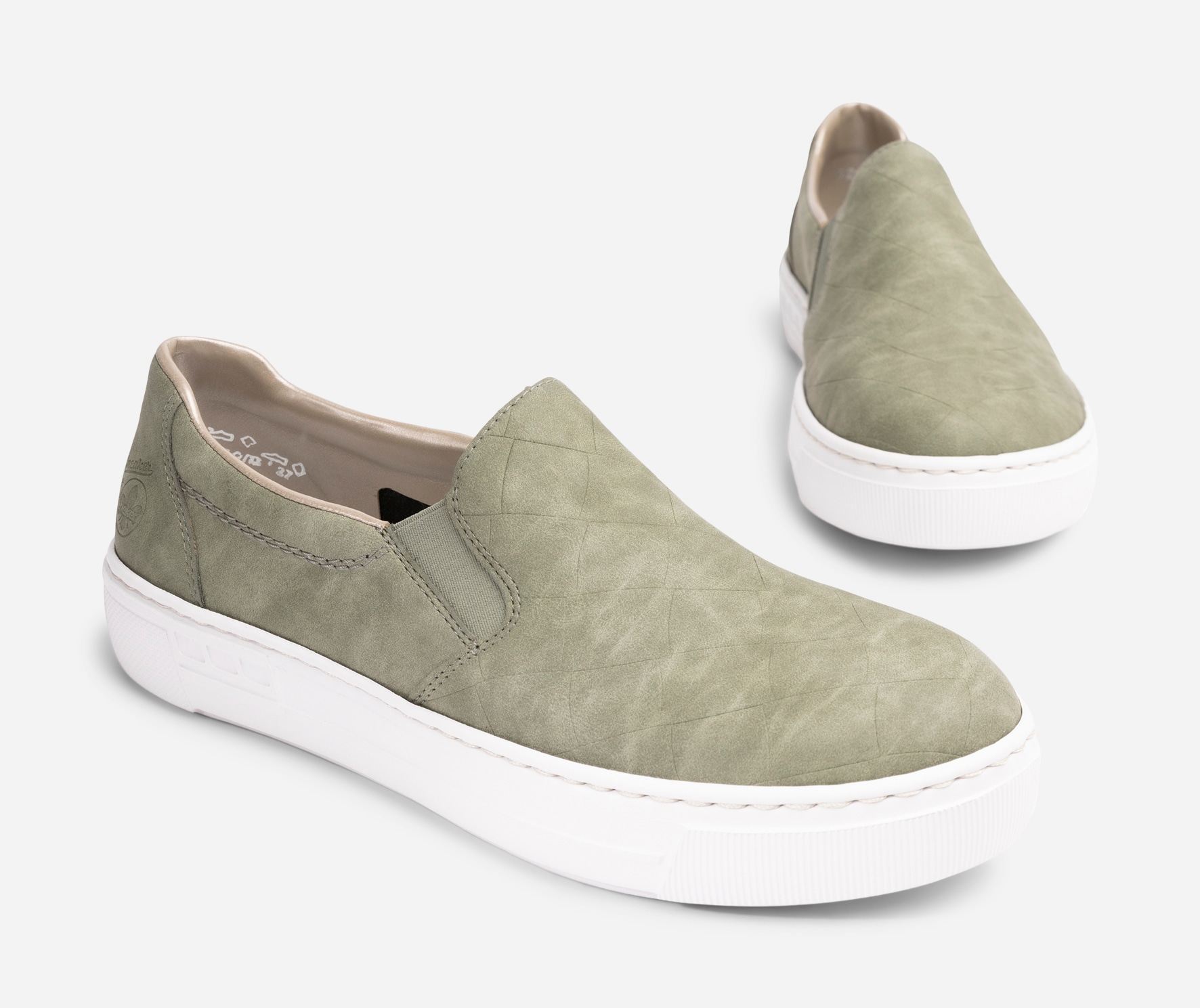 RIEKER, Slip-on sneakers Grønn