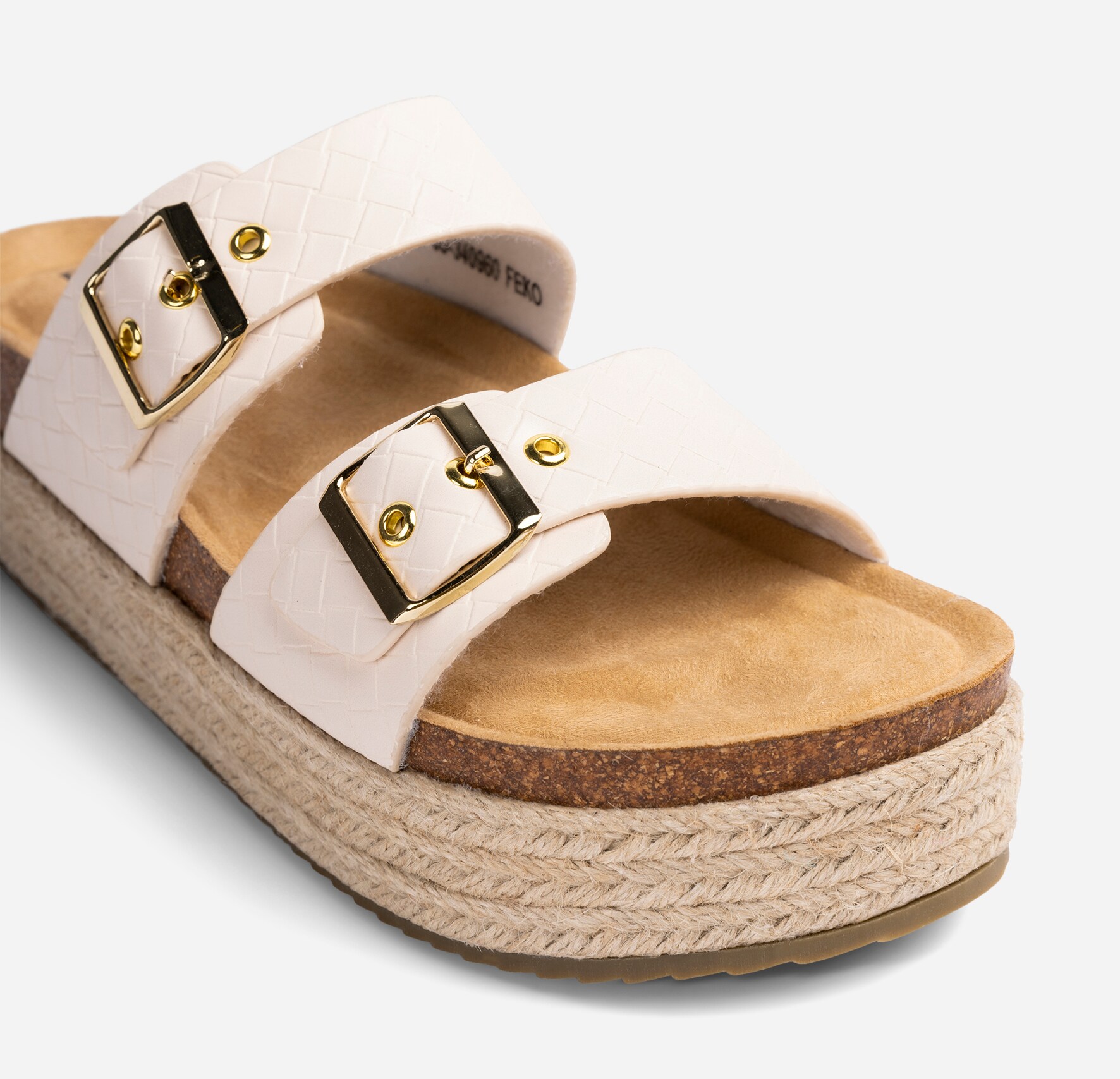 LINEAR, Sandal med platåsåle Hvit