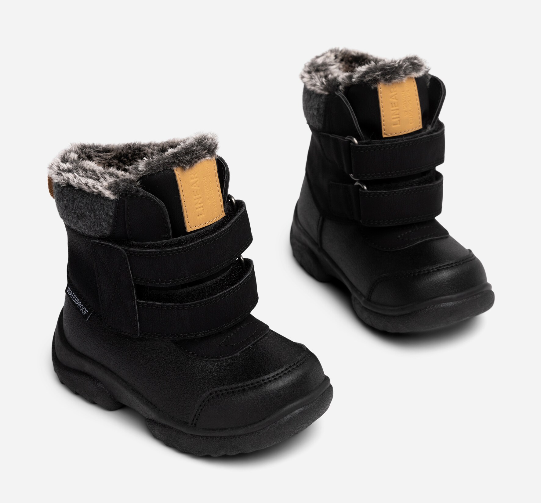 LINEAR, Varmforet skolett waterproof Sort