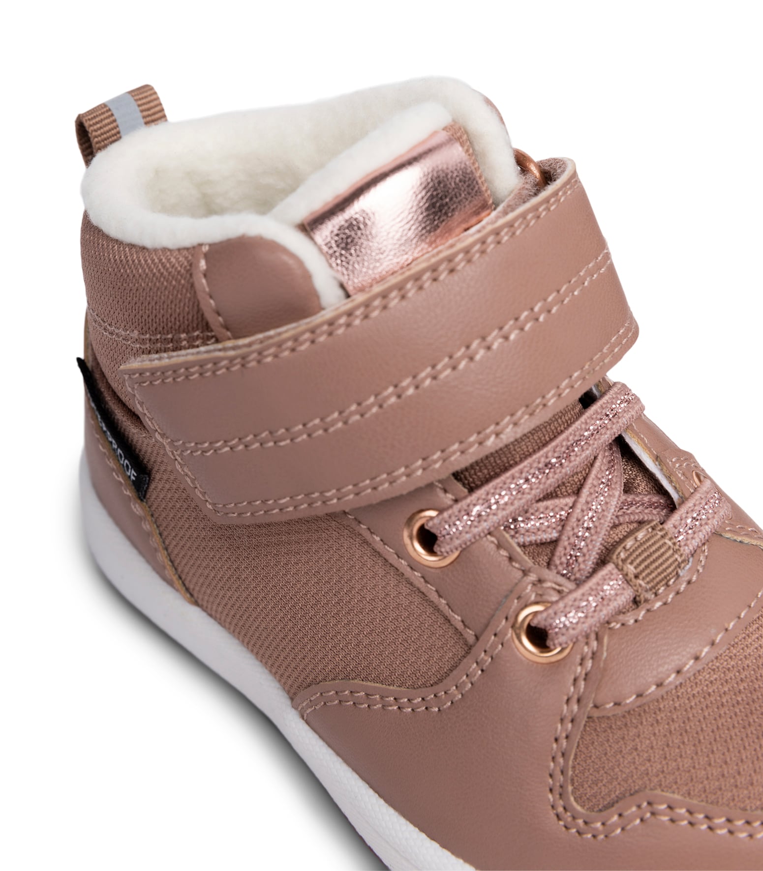 LINEAR, Fleeceforet høy sneakers waterproof Rosa
