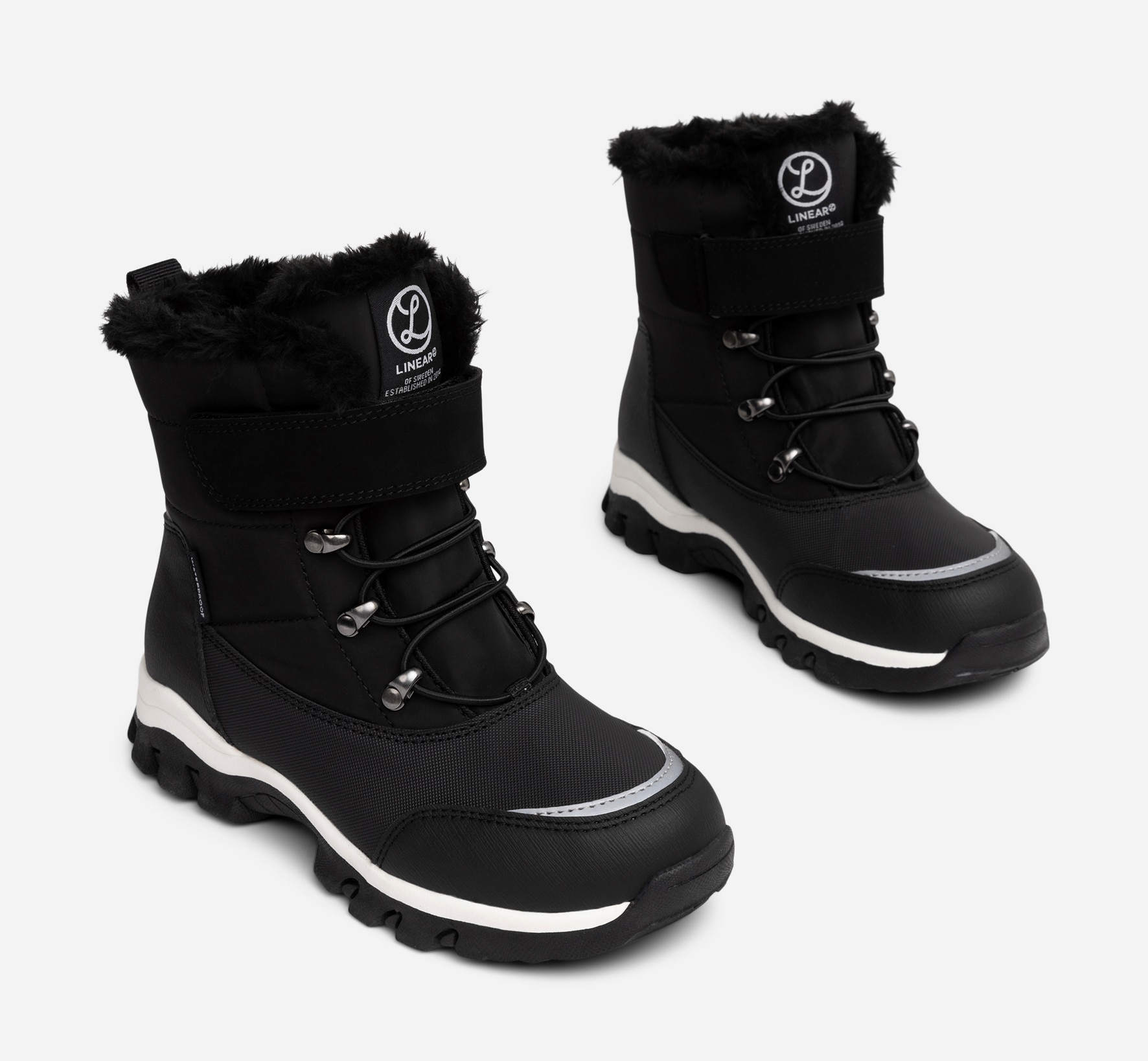 LINEAR, Varmforet skolett waterproof Sort