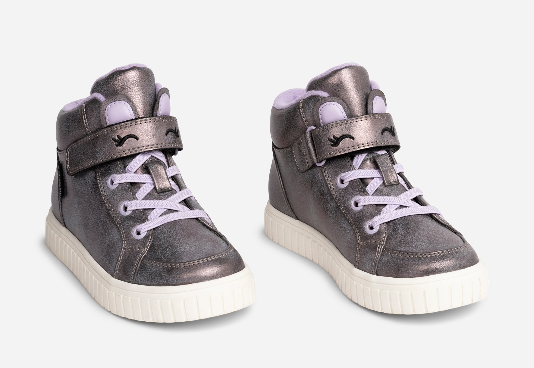 LINEAR, Fleeceforet høy sneakers waterproof Lilla