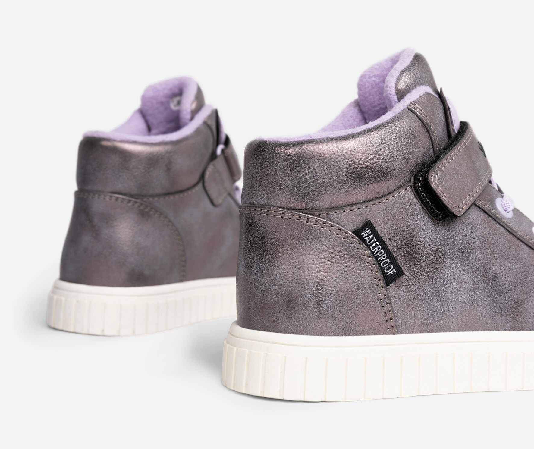 LINEAR, Fleeceforet høy sneakers waterproof Lilla