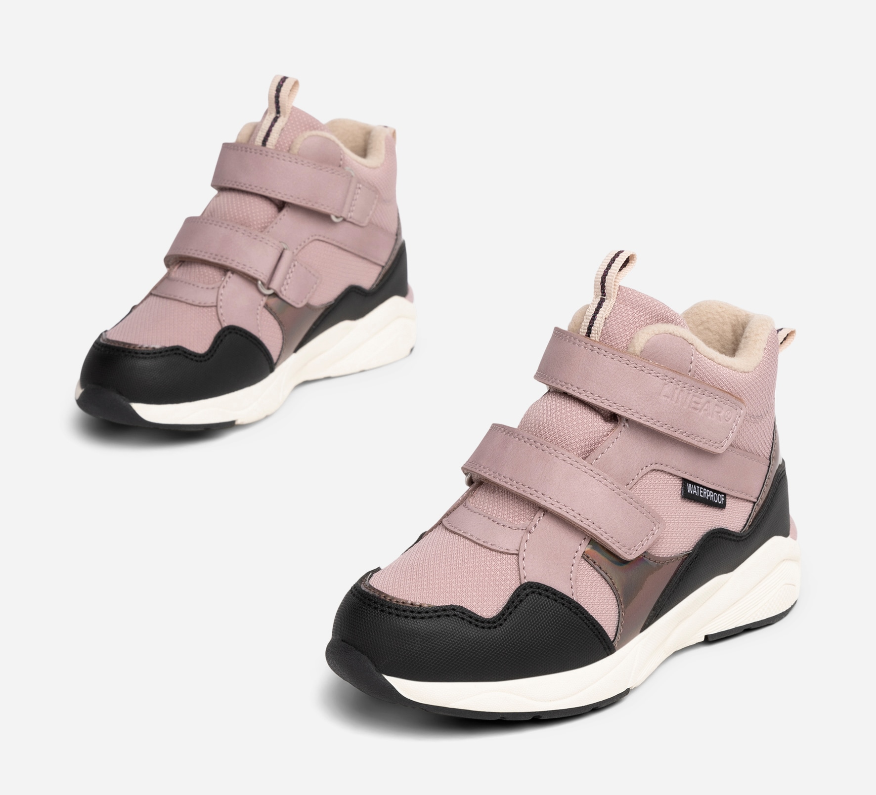 LINEAR, Fleeceforet høy sneakers waterproof Lilla
