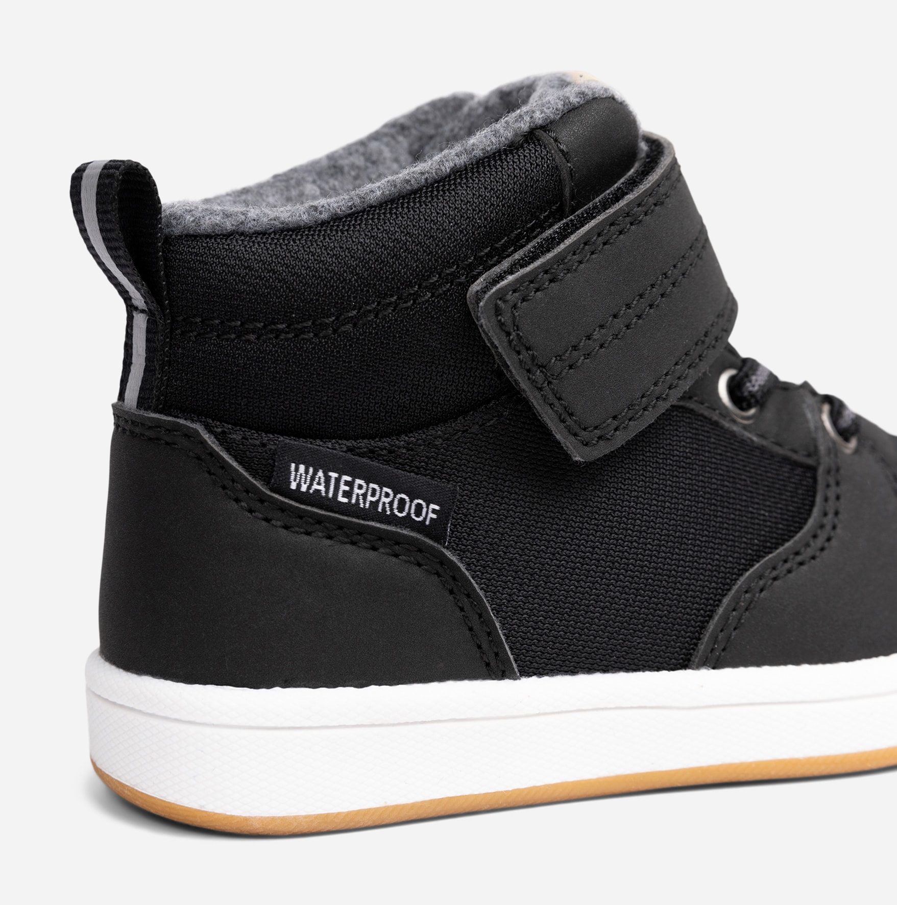 LINEAR, Fleeceforet høy sneakers waterproof Sort