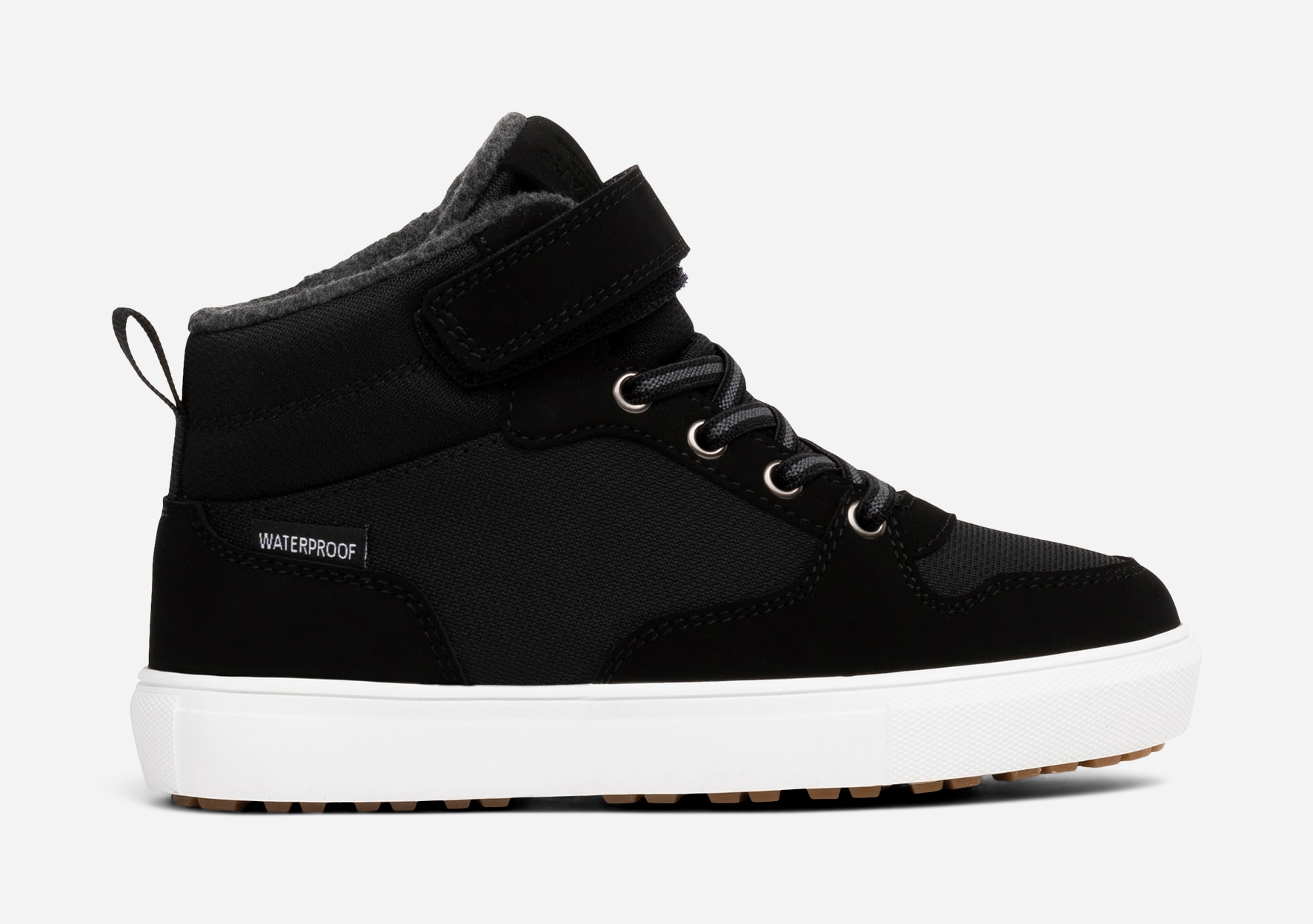 LINEAR, Fleeceforet høy sneakers waterproof Sort