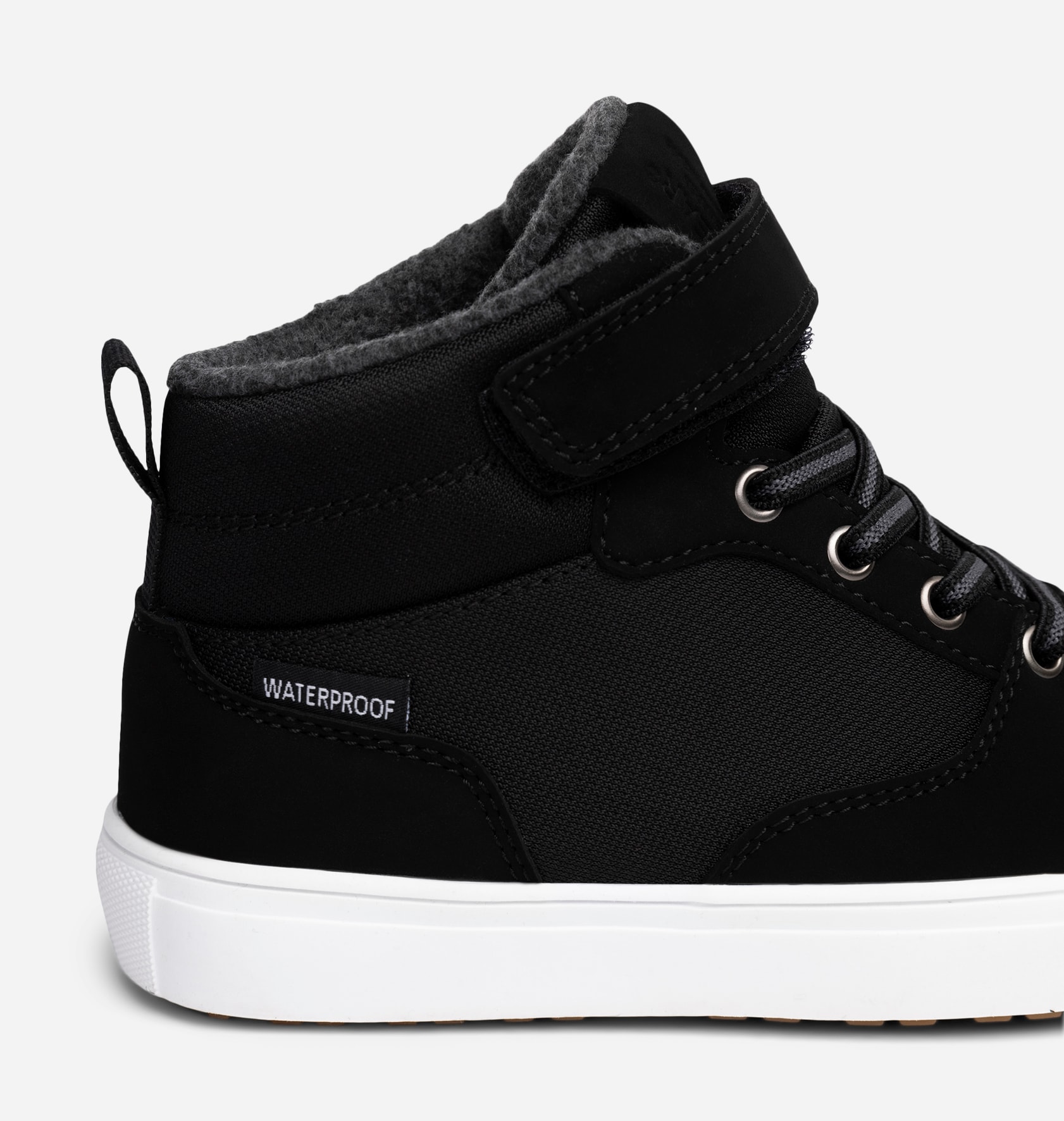 LINEAR, Fleeceforet høy sneakers waterproof Sort
