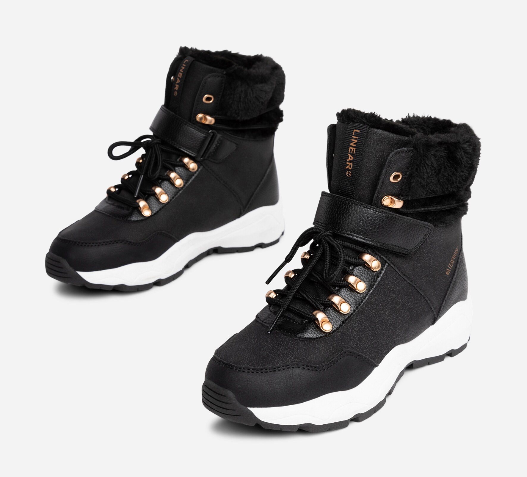 LINEAR, Varmforet skolett waterproof Sort
