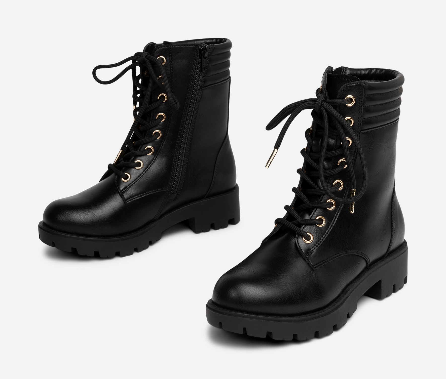 DINSKO, Varmforet skolett med glidelås Sort