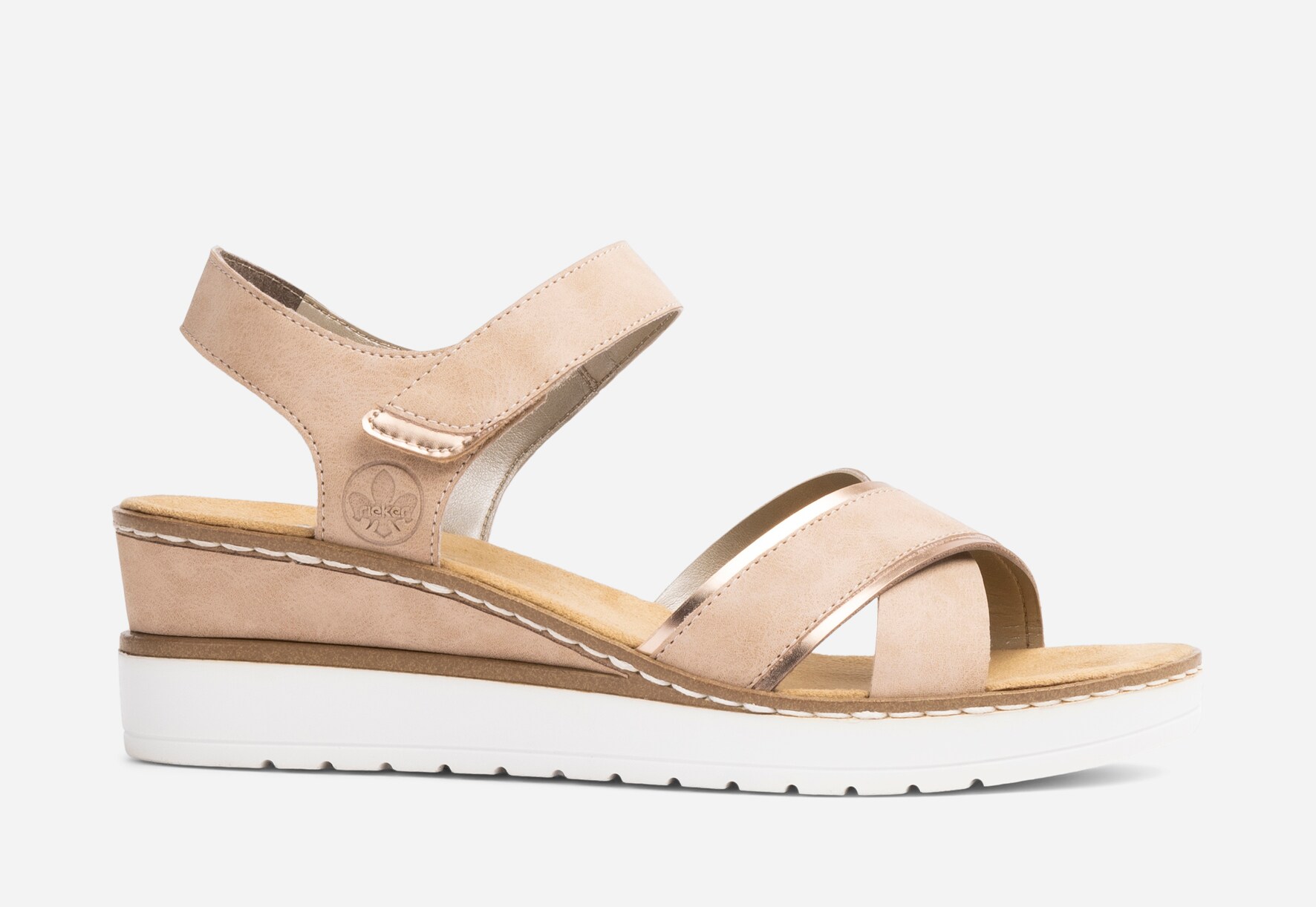 RIEKER, Sandalett med reimer Rosa