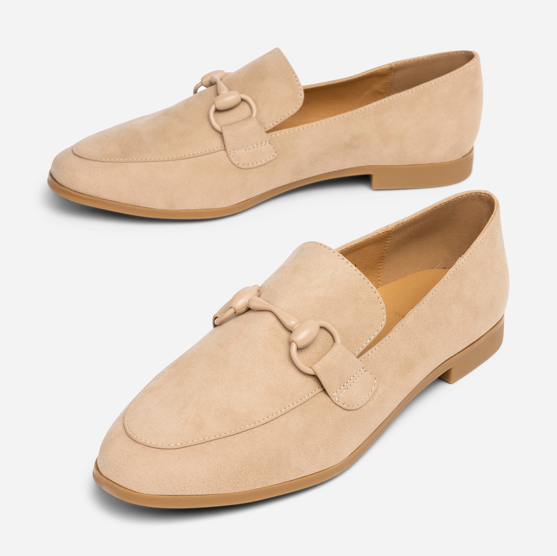 SO ALL, Loafer med spenne Beige
