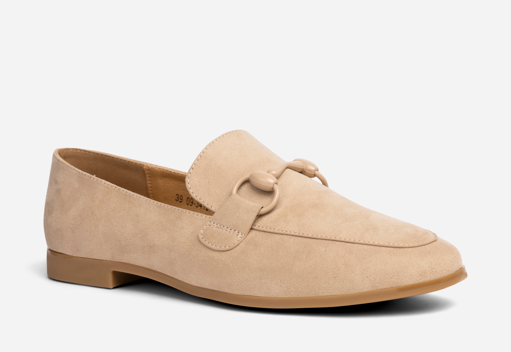 SO ALL, Loafer med spenne Beige