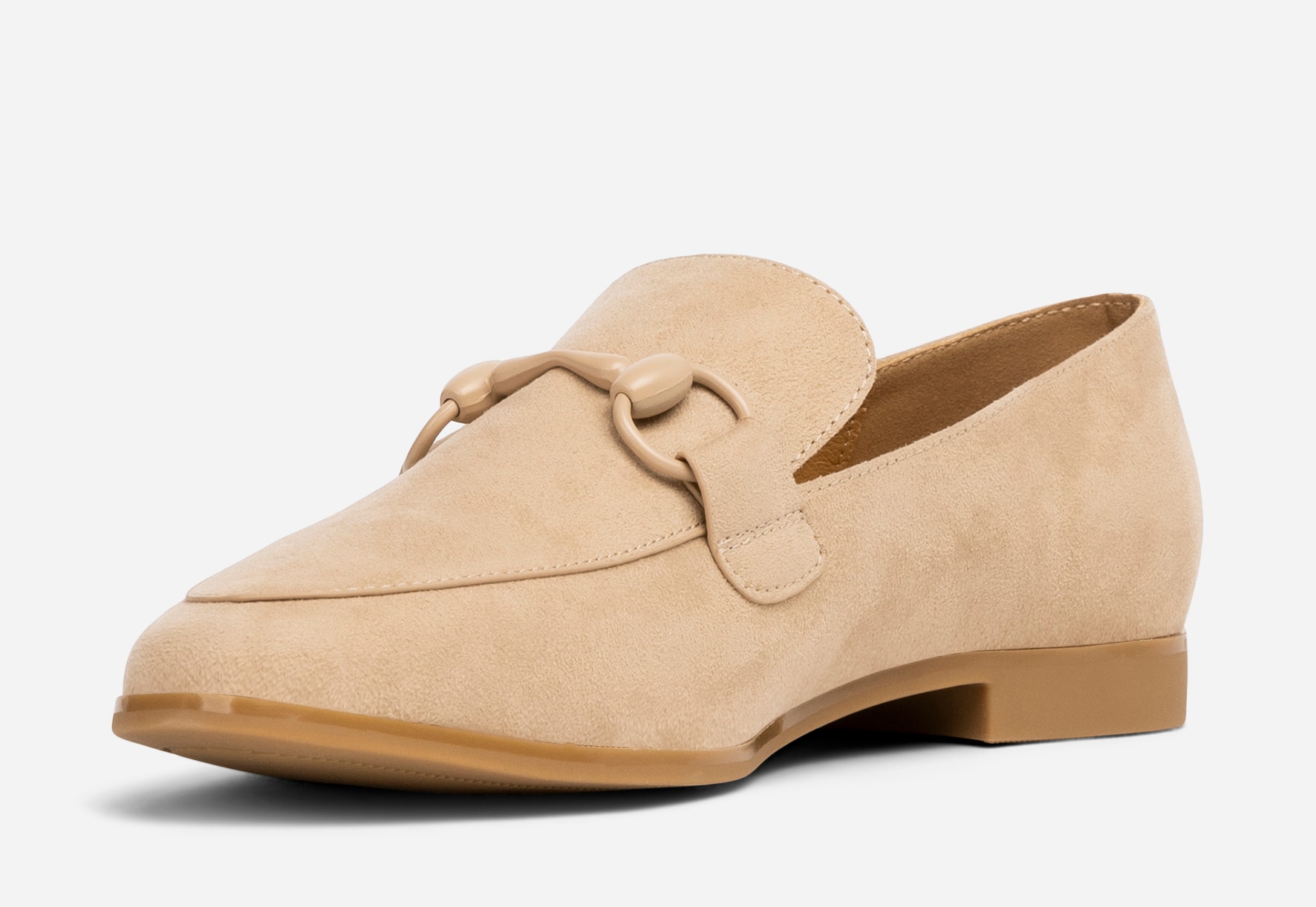 SO ALL, Loafer med spenne Beige