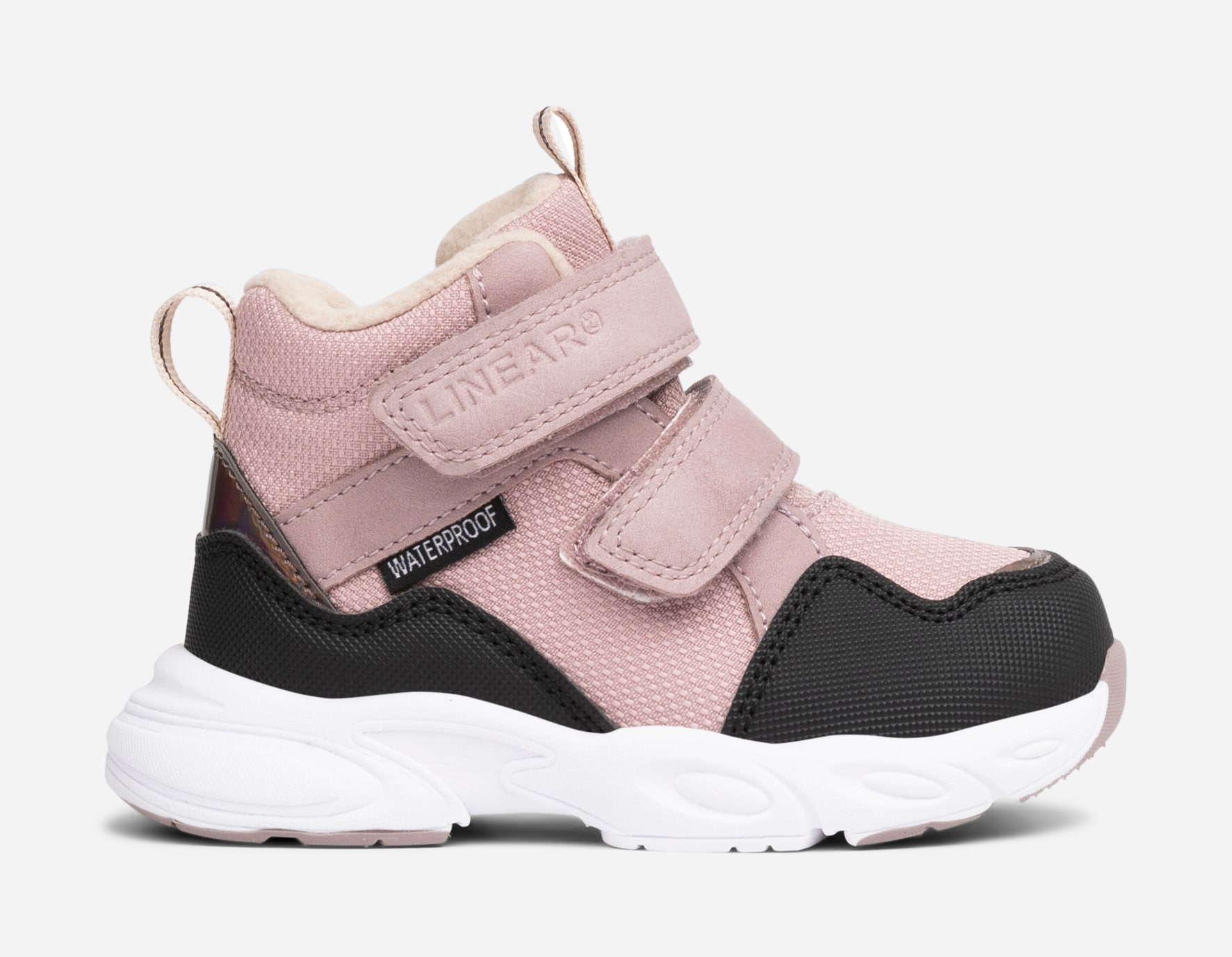 LINEAR, Fleeceforet høy sneakers waterproof Lilla