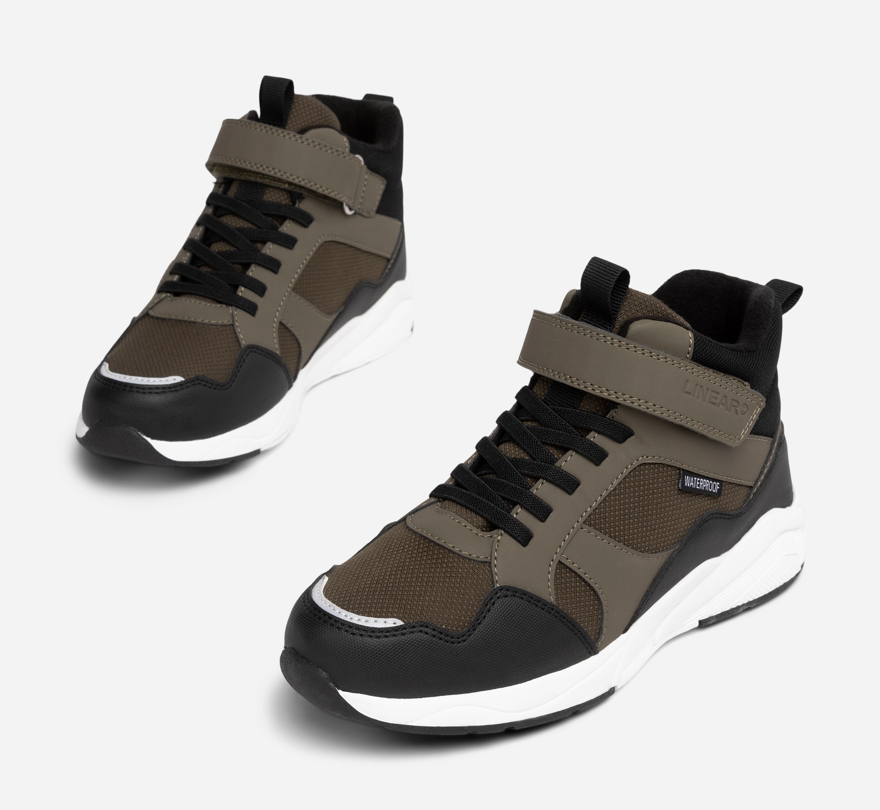 LINEAR, Fleeceforet høy sneakers waterproof Grønn