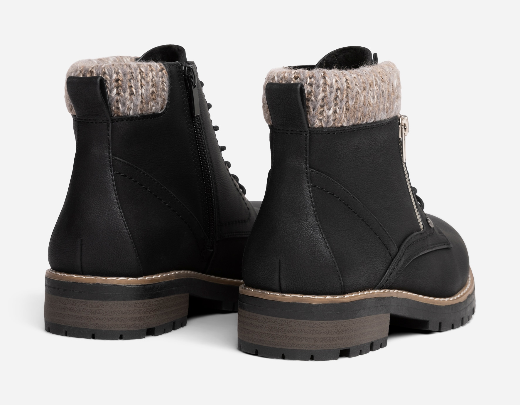 SO ALL, Varmforet skolett med glidelås Sort