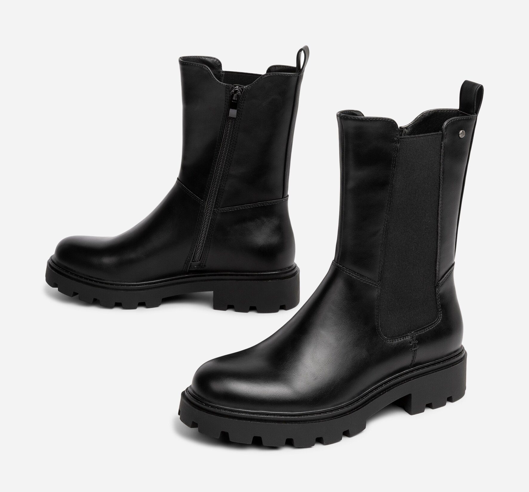SO ALL, Boots med glidelås Sort