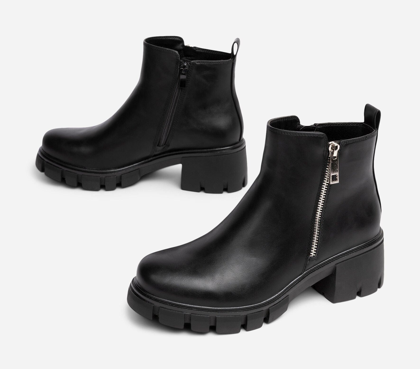 XIT, Varmforet boots med glidelås Sort