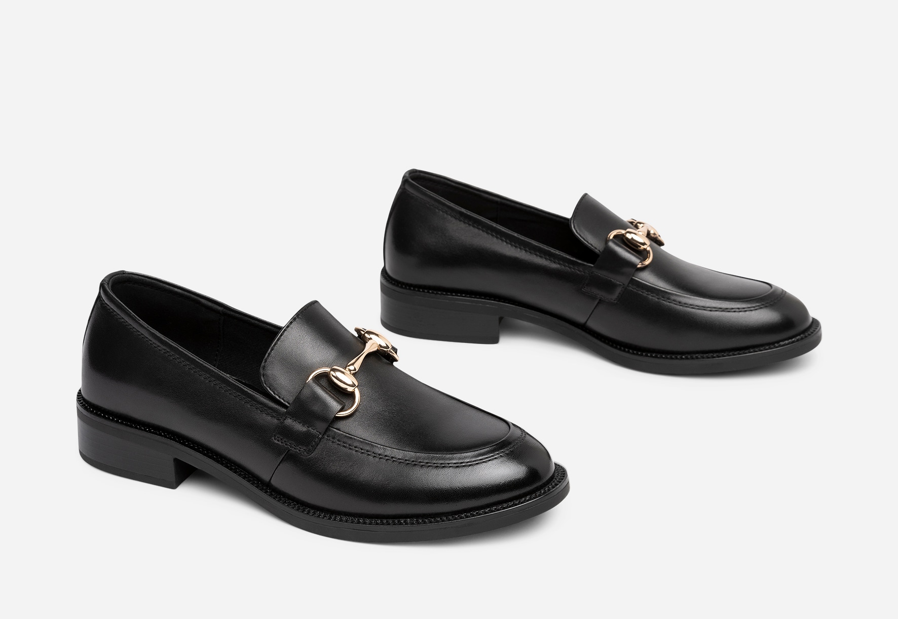 PACE, Loafer med spenne Sort