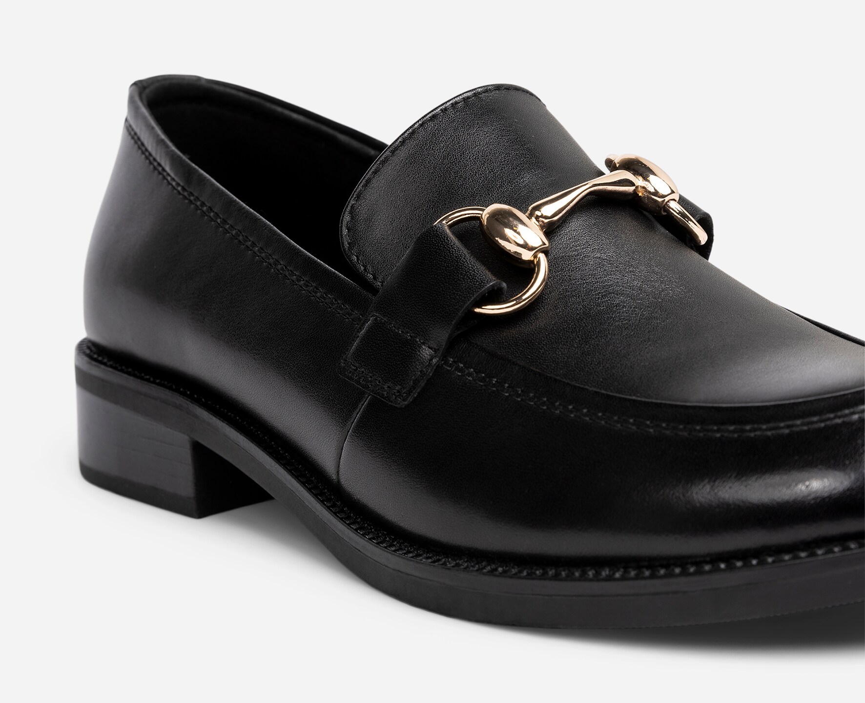 PACE, Loafer med spenne Sort