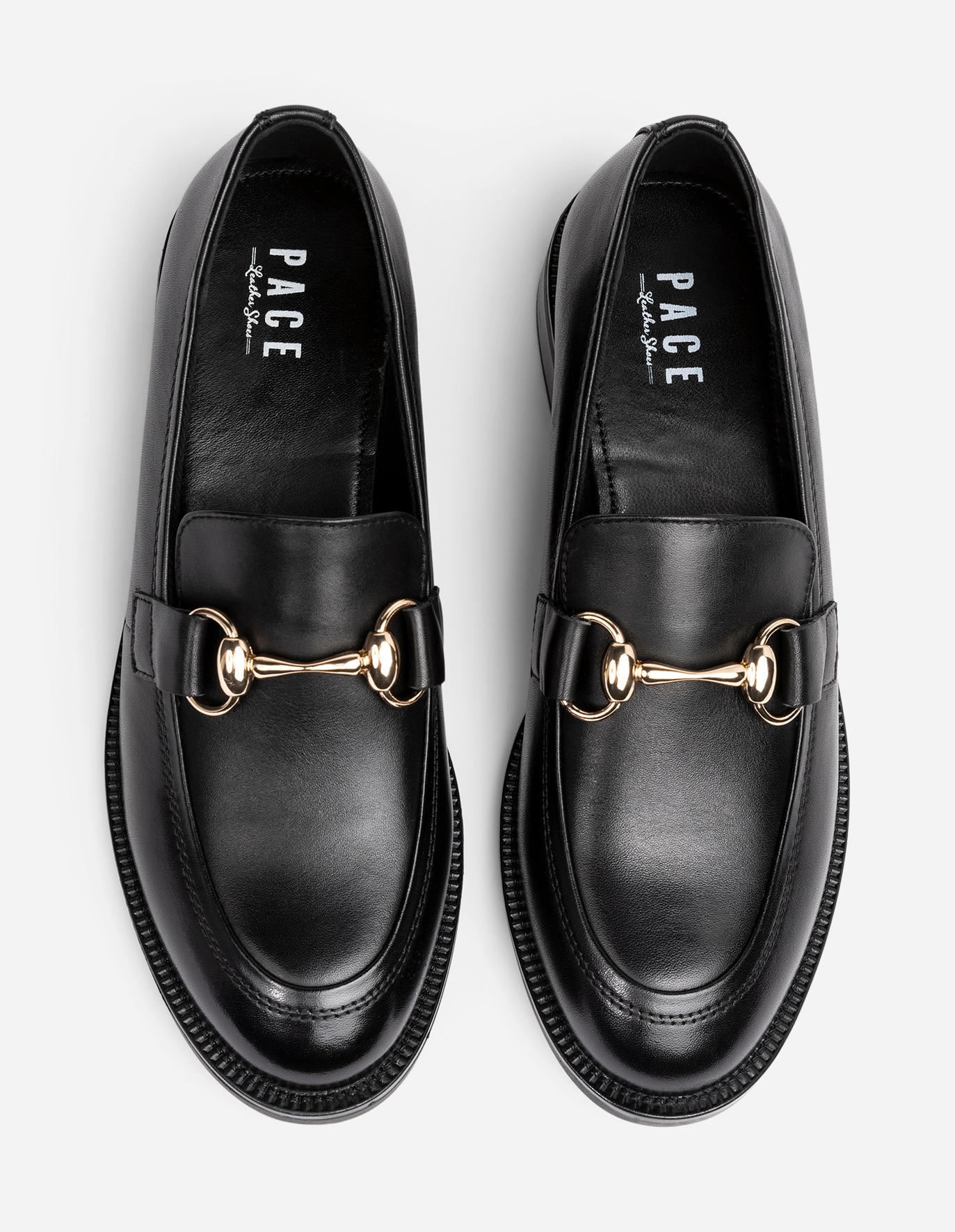 PACE, Loafer med spenne Sort