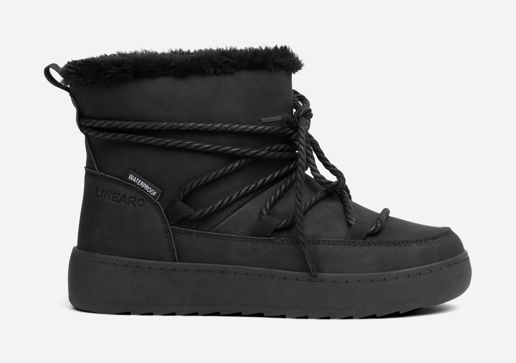 LINEAR, Varmforet boots, waterproof Sort