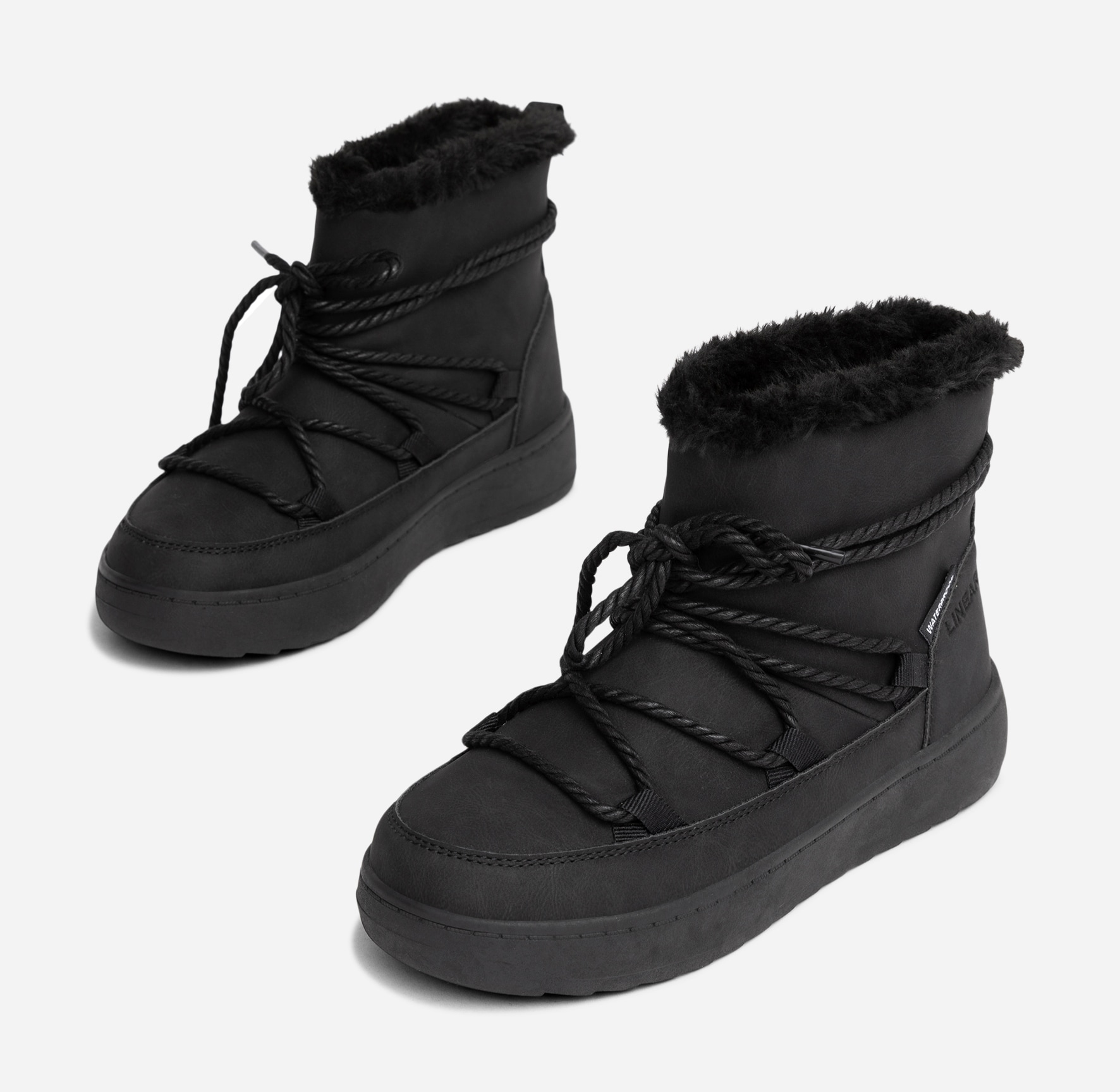 LINEAR, Varmforet boots, waterproof Sort