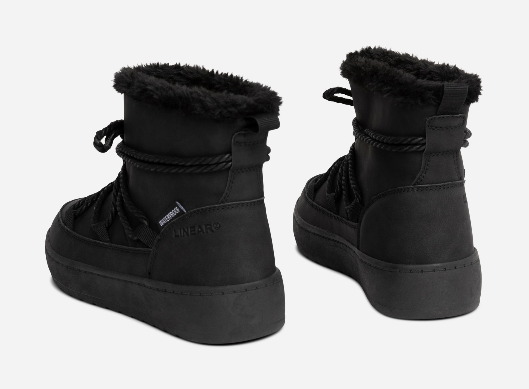 LINEAR, Varmforet boots, waterproof Sort
