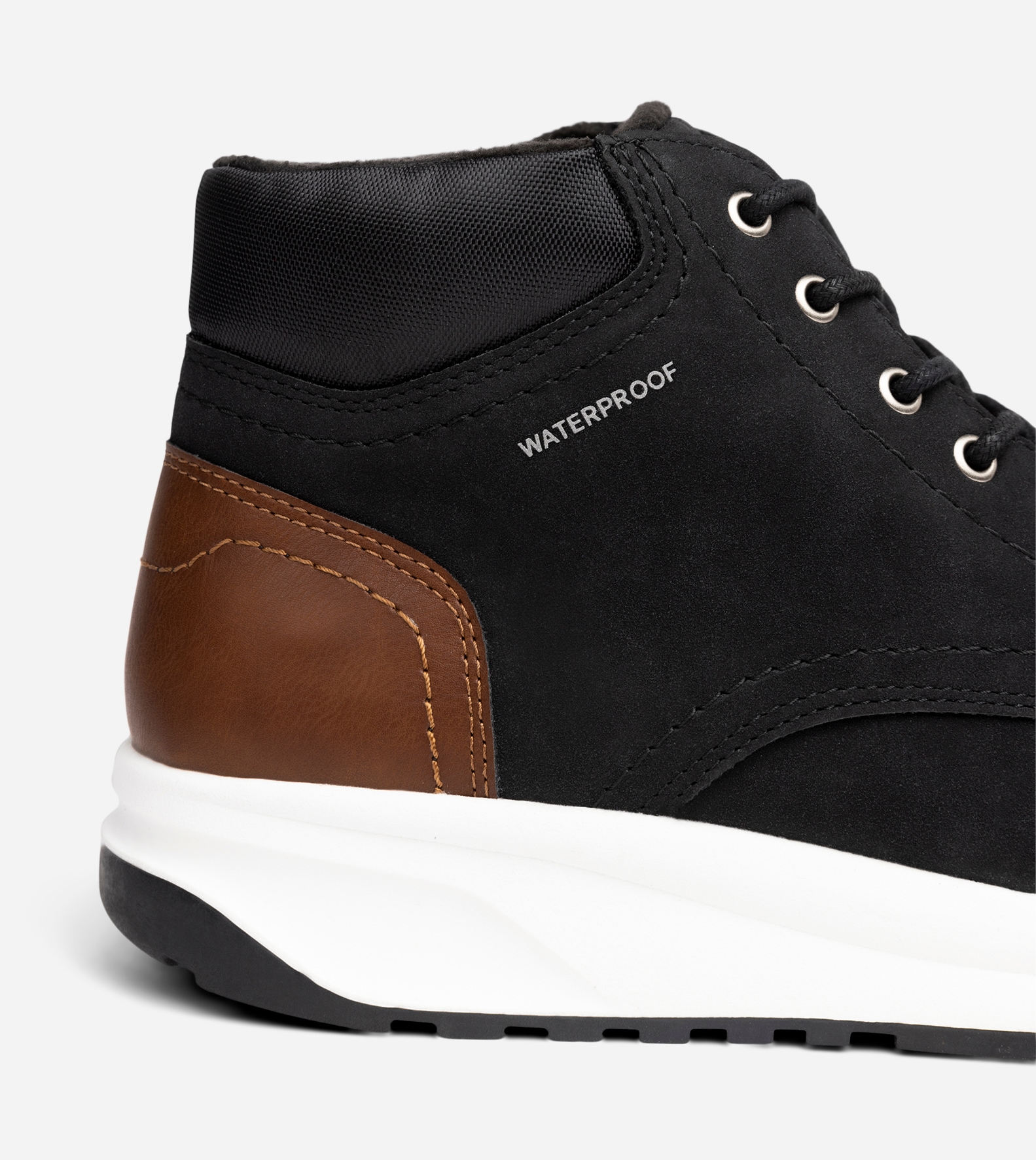 LINEAR, Fleeceforet høy sneakers waterproof Sort