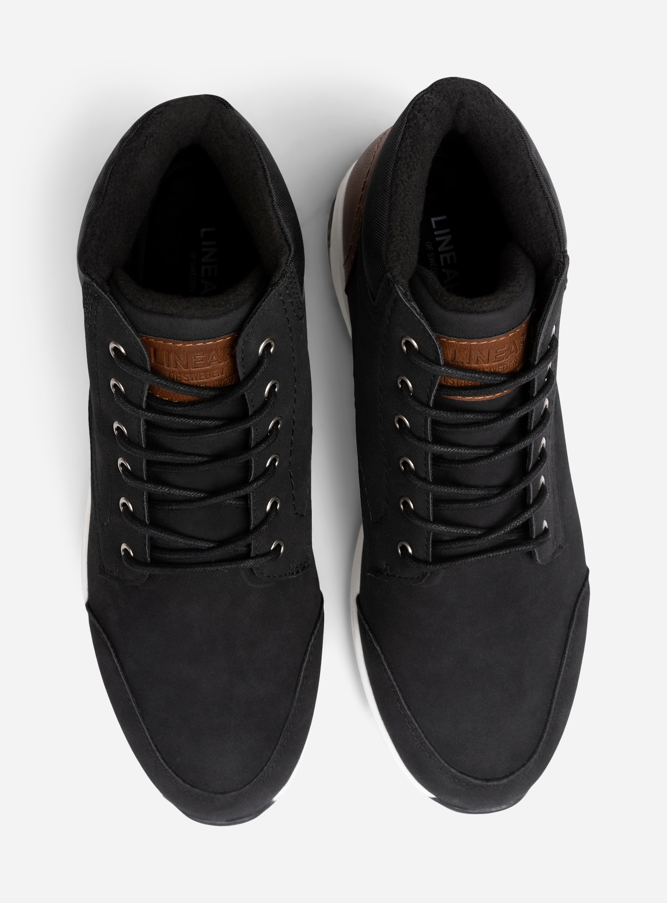 LINEAR, Fleeceforet høy sneakers waterproof Sort