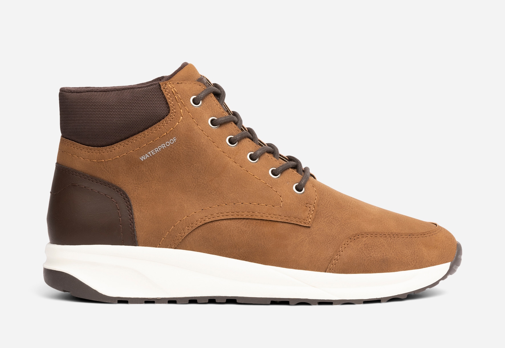 LINEAR, Fleeceforet høy sneakers waterproof Brun