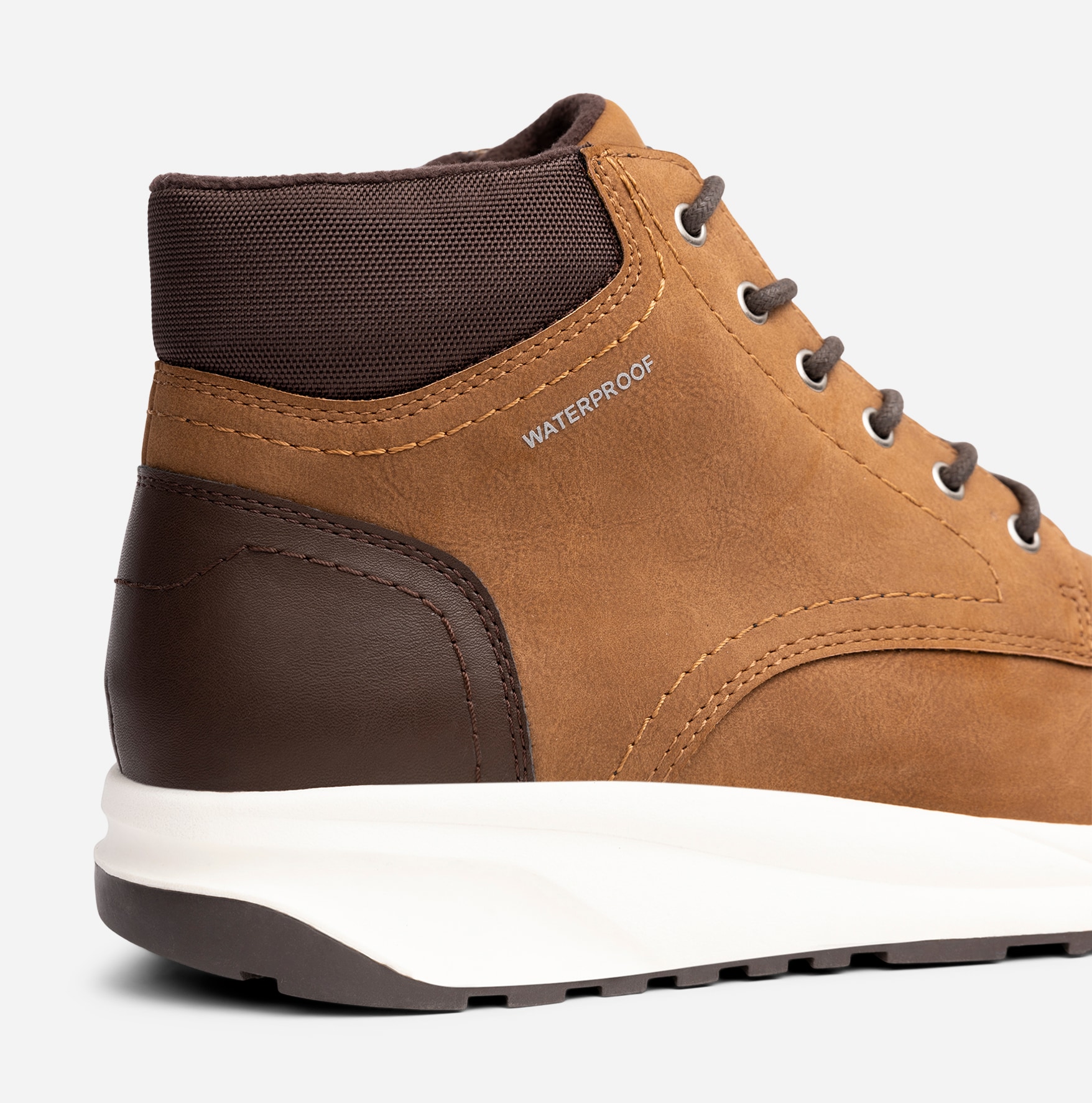 LINEAR, Fleeceforet høy sneakers waterproof Brun