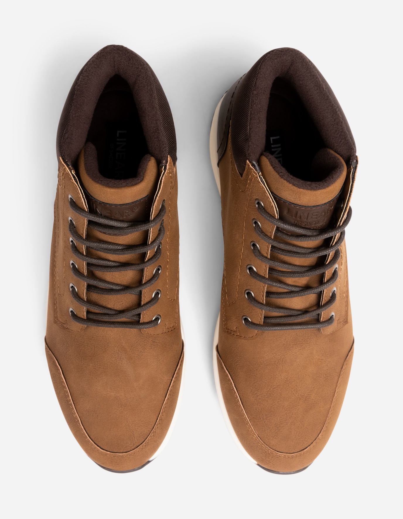 LINEAR, Fleeceforet høy sneakers waterproof Brun