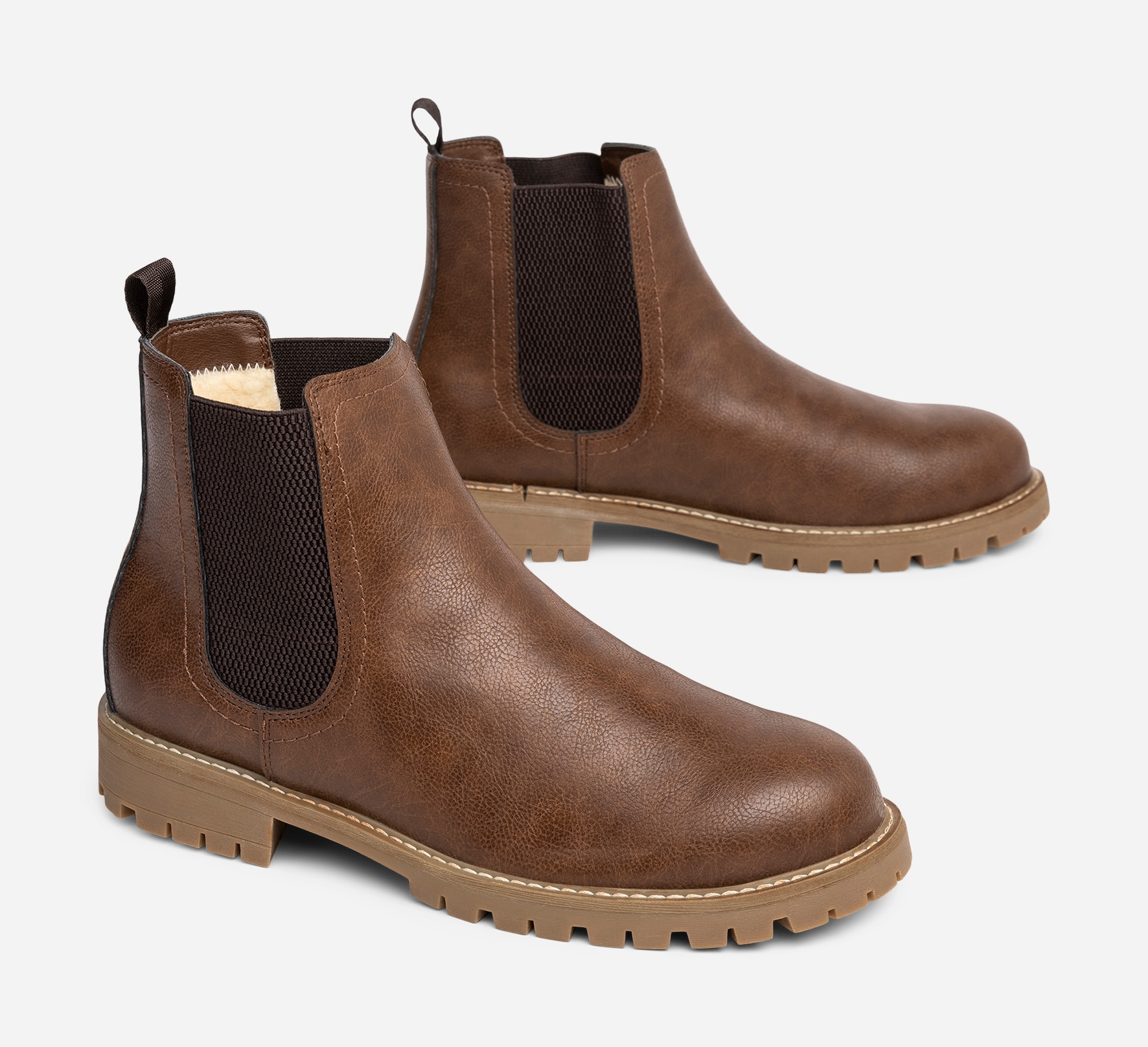IGUASSU, Varmforet chelseaboots Brun
