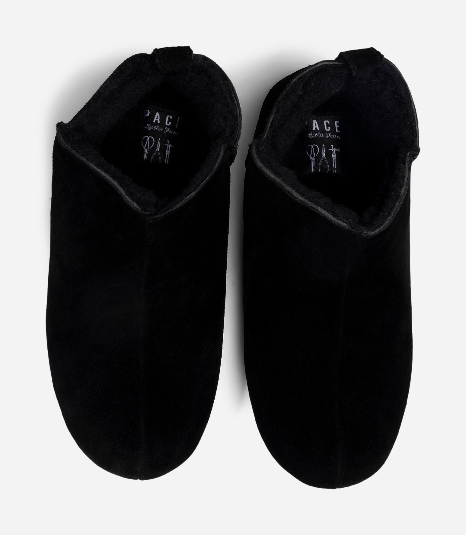 PACE, Skinntøffel Sort