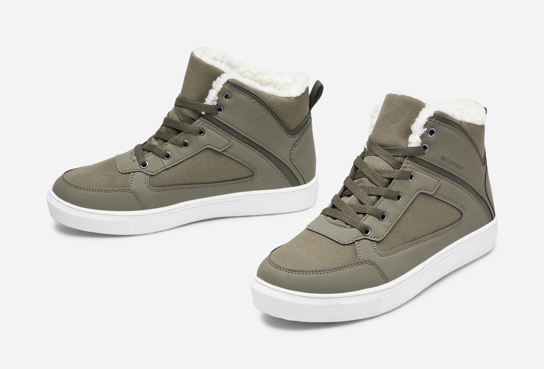 LINEAR, Varmforet høy sneakers waterproof Grønn