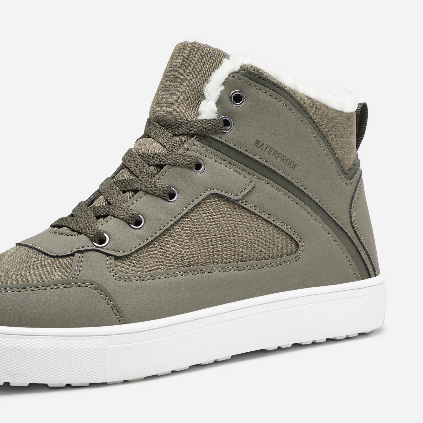 LINEAR, Varmforet høy sneakers waterproof Grønn