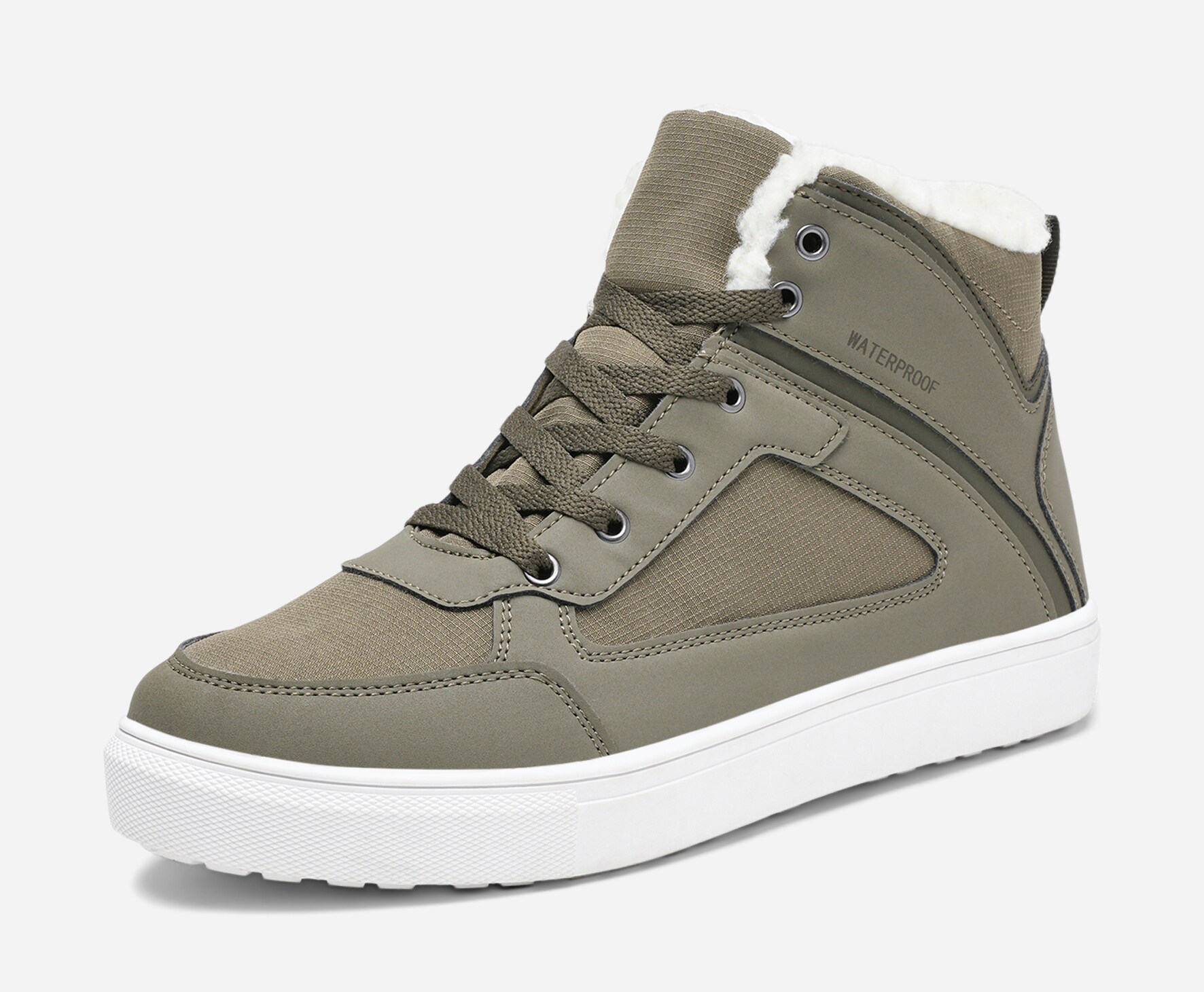 LINEAR, Varmforet høy sneakers waterproof Grønn