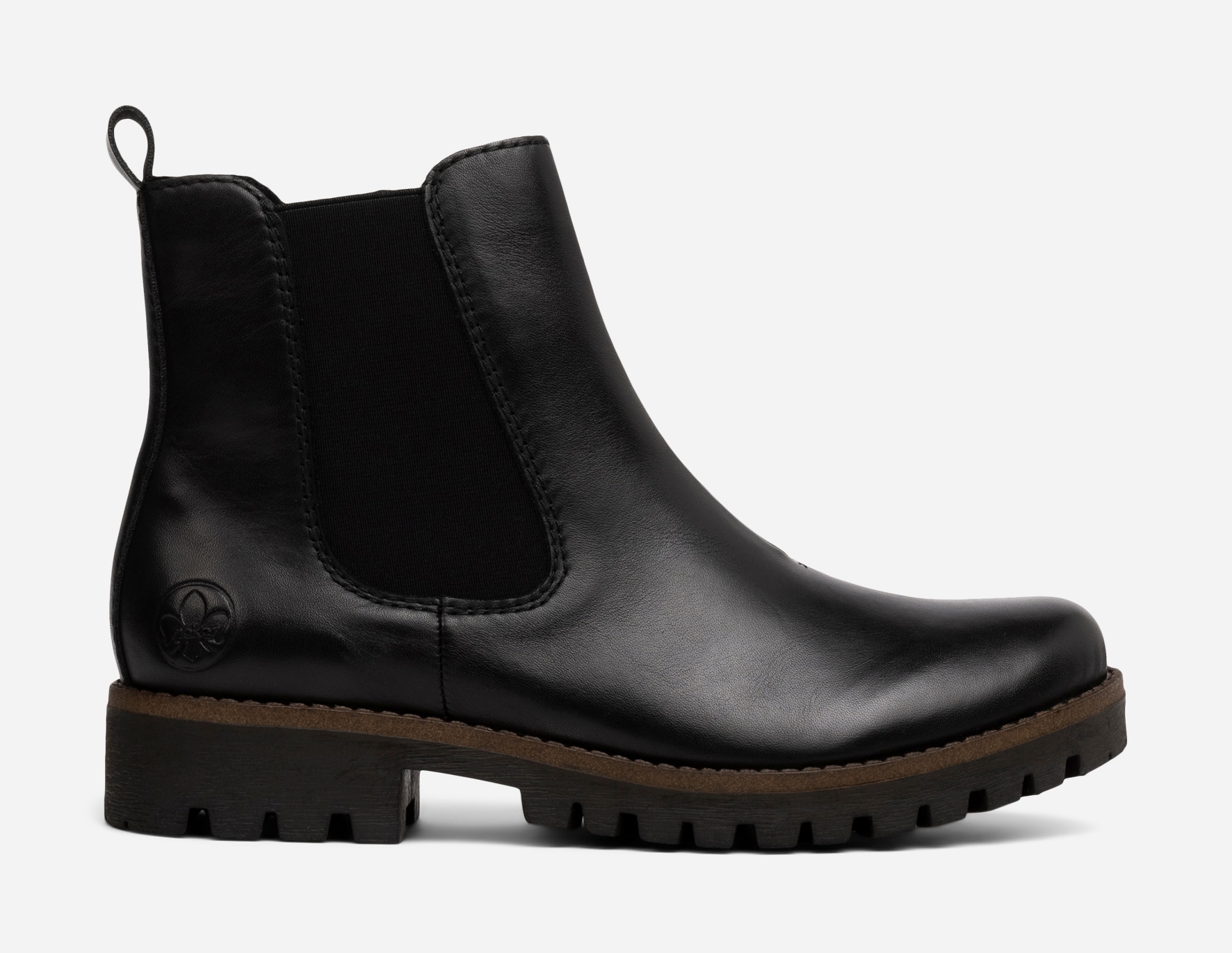 RIEKER, Boots med stretch Sort