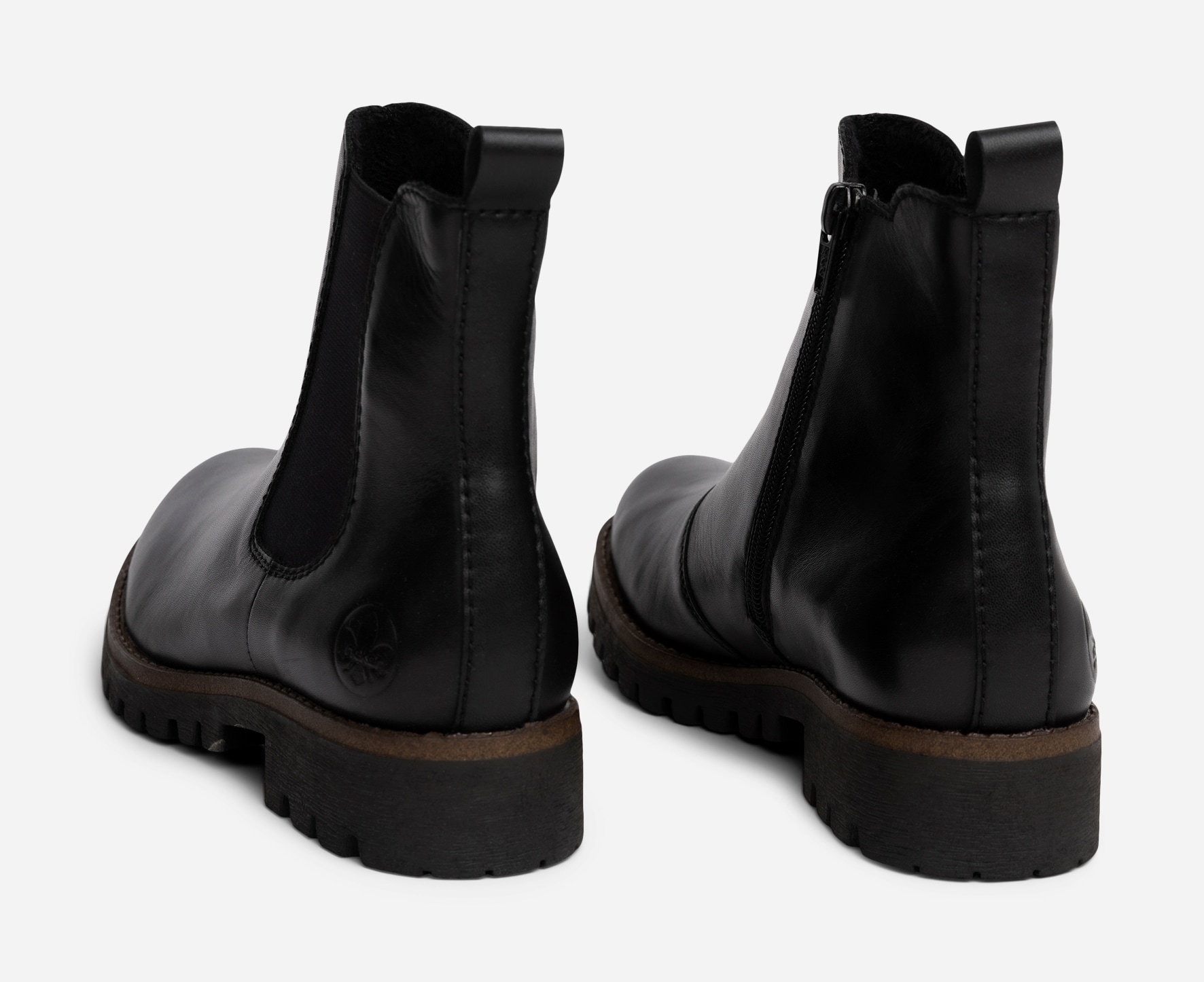 RIEKER, Boots med stretch Sort