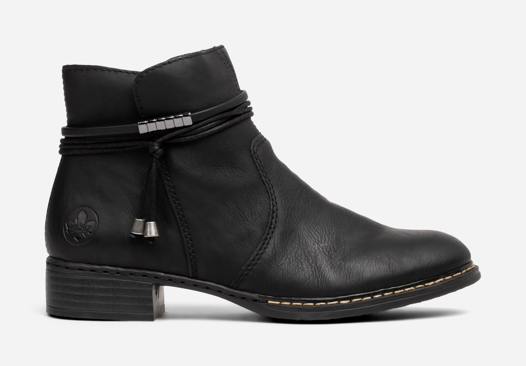 RIEKER, Boots med glidelås Sort