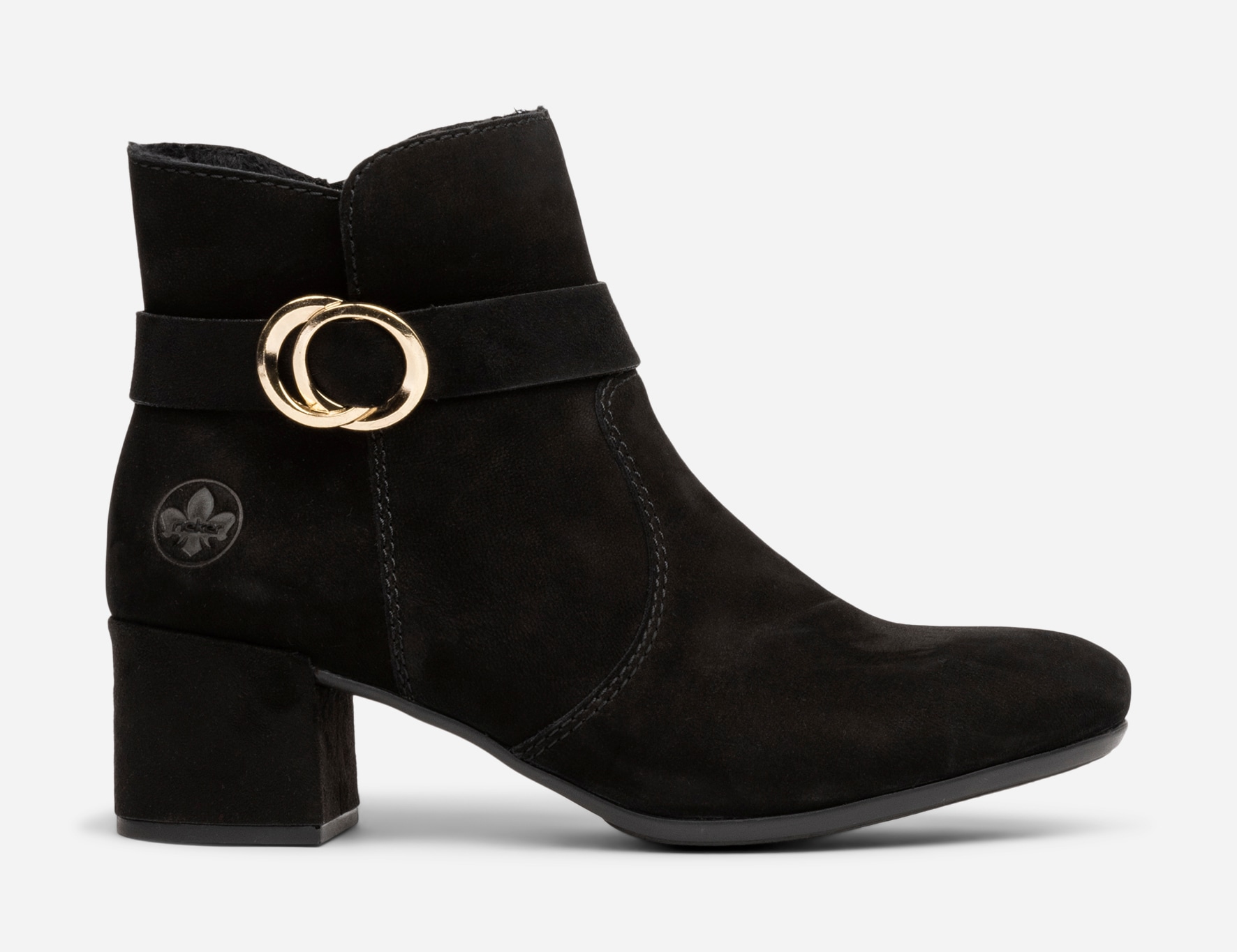 RIEKER, Boots med glidelås Sort