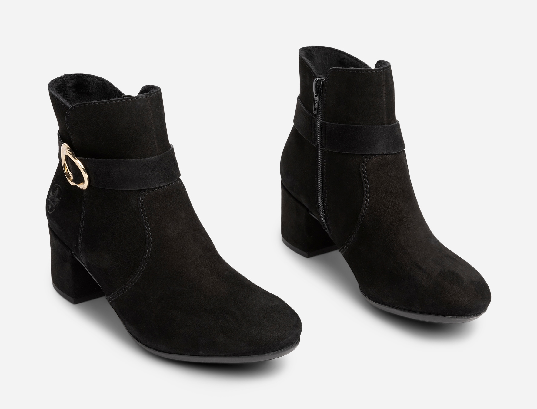 RIEKER, Boots med glidelås Sort